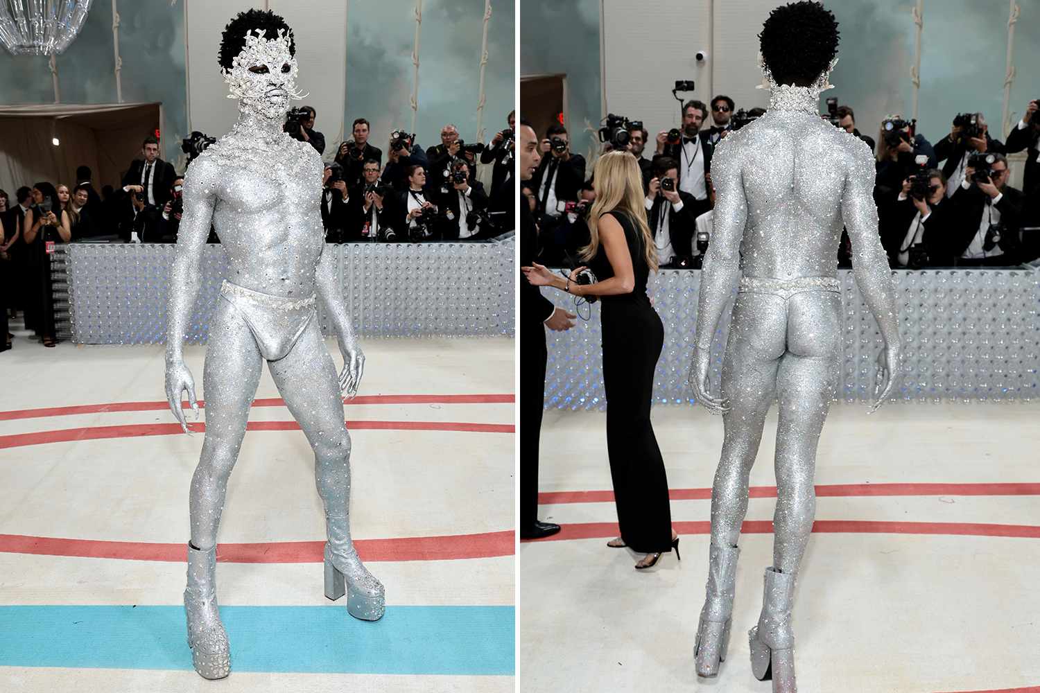 Lil Nas X on the 2023 Met Gala red carpet. JAMIE MCCARTHY/GETTY 