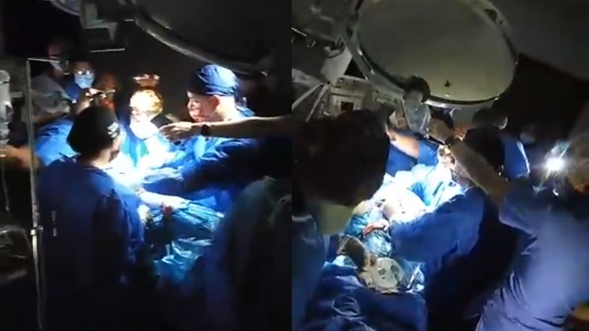 EN VIDEO: Médicos tuvieron que operar con linternas tras apagón en Maracaibo