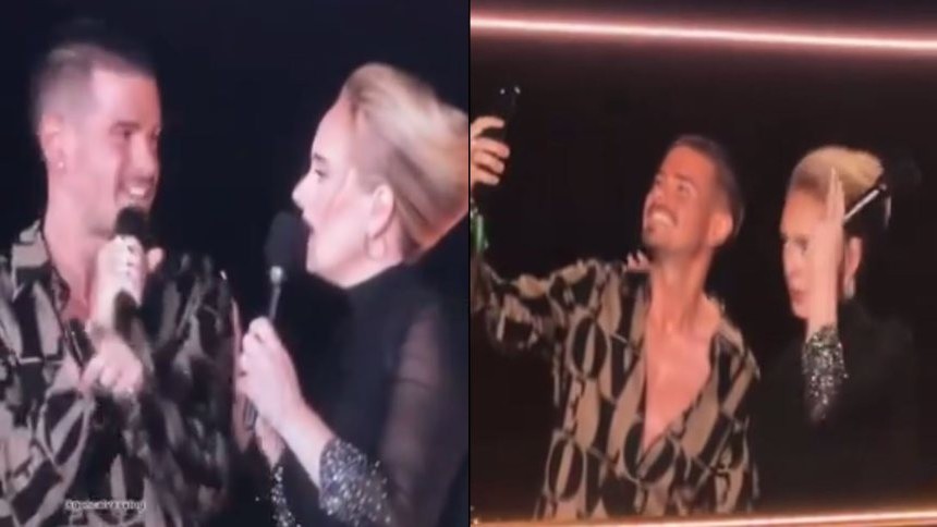 VIDEO: Adele subió a la tarima a un fanático en pleno show y así reaccionó al enterarse que era venezolano