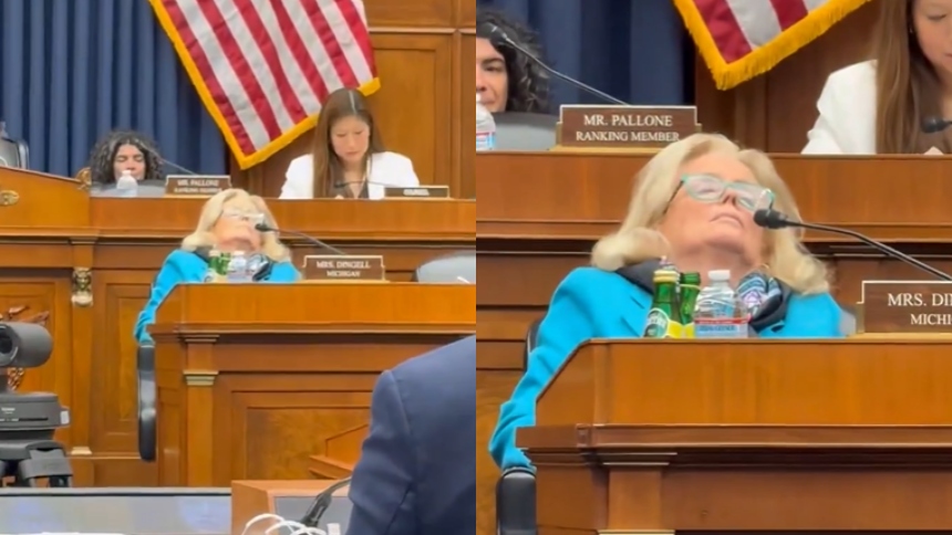 La congresista demócrata Debbie Dingell se defendió de un video de ella con los ojos cerrados en una audiencia maratónica del comité del Congreso de EEUU.