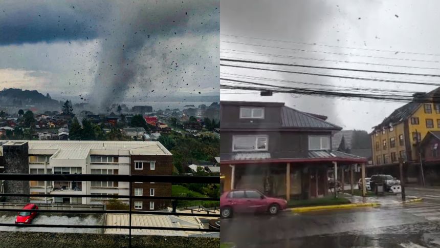EN VIDEO: Inesperado tornado sorprendió a población de Chile, hay seis heridos y más de 30 viviendas afectadas