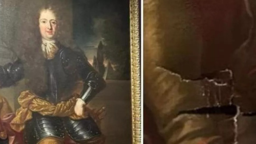 Quiso tomarse una selfie frente a un cuadro del siglo XVIII y todo terminó de la peor manera