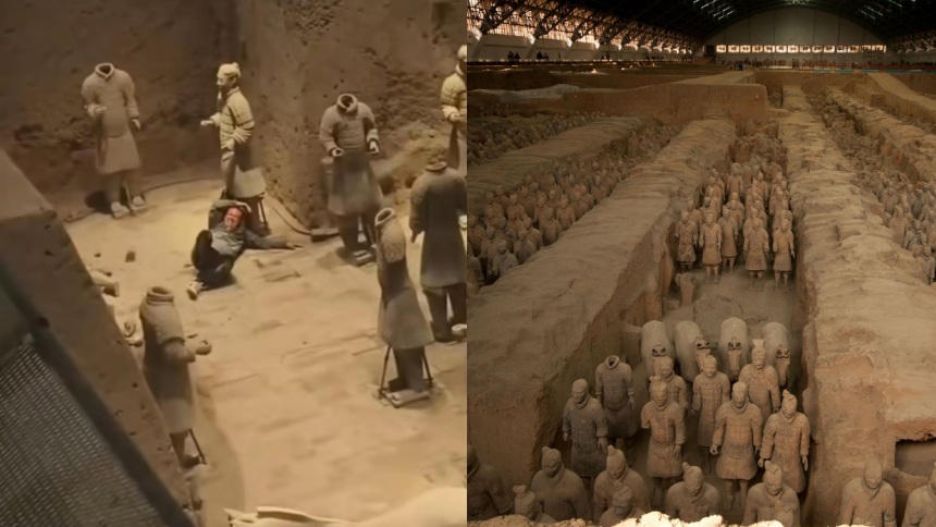 VIDEO VIRAL: El turista que destrozó figuras chinas de más de dos mil años de antigüedad en un museo