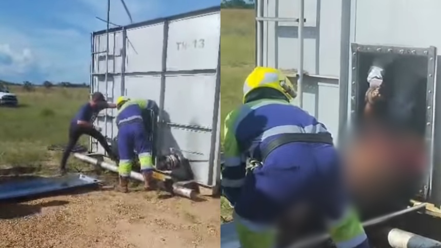 En Cantaura: Abrieron un tanque petrolero y lo que encontraron horrorizó a todos