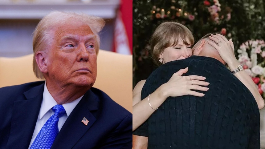 El presidente de EEUU, Donald Trump, dejó martes, 26 de agosto, de lado sus habituales críticas para felicitar públicamente a la cantante Taylor Swift y Travis Kelce, jugador de fútbol americano, por su recién anunciado compromiso matrimonial.  