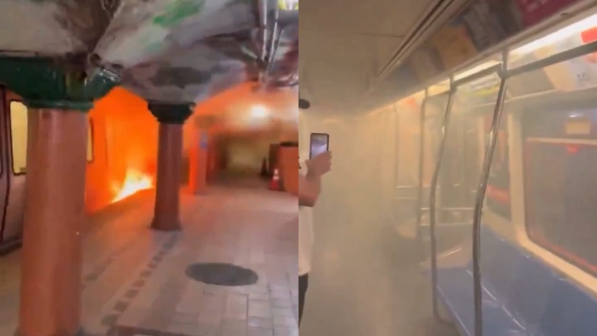 Mucha zozobra se vivió este lunes, 4 de agosto por la mañana en la estación Newport de Jersey City (EEUU), cuando un tren de la red PATH que se dirigía hacia Manhattan, en Nueva York fue envuelto por llamas y humo, obligando a una evacuación de emergencia.  
