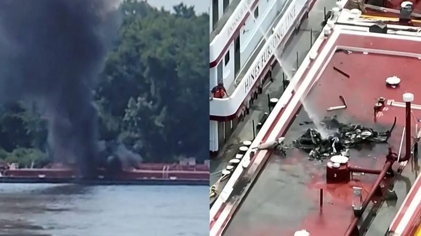 Una tragedia se registró en las inmediaciones de East Alton, Illinois (EEUU), cuando un helicóptero que sobrevolaba el río Misisipi chocó contra un cable de electricidad y se precipitó sobre un barco, accidente que dejó dos muertos.  