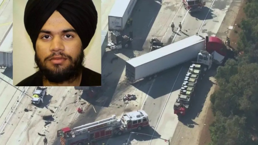 Un trágico accidente sacudió la autopista Interestatal 10 en Ontario, en California (EEUU), cuando un joven camionero identificado como Jashanpreet Singh, de 21 años, perdió el control de su vehículo mientras conducía bajo los efectos de sustancias ilícitas. 