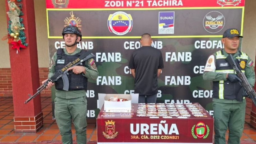 EN TÁCHIRA: Detenido tras tratar de ingresar cocaína desde Colombia de esta insólita manera