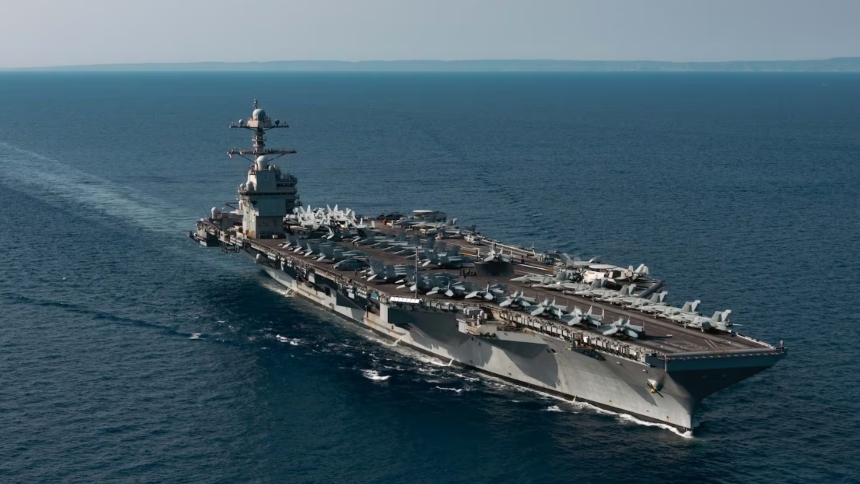 El portaaviones USS Gerald R. Ford, considerado el buque más avanzado de la Armada de Estados Unidos, volvió a internarse en el mar Caribe tras zarpar desde las Islas Vírgenes.  