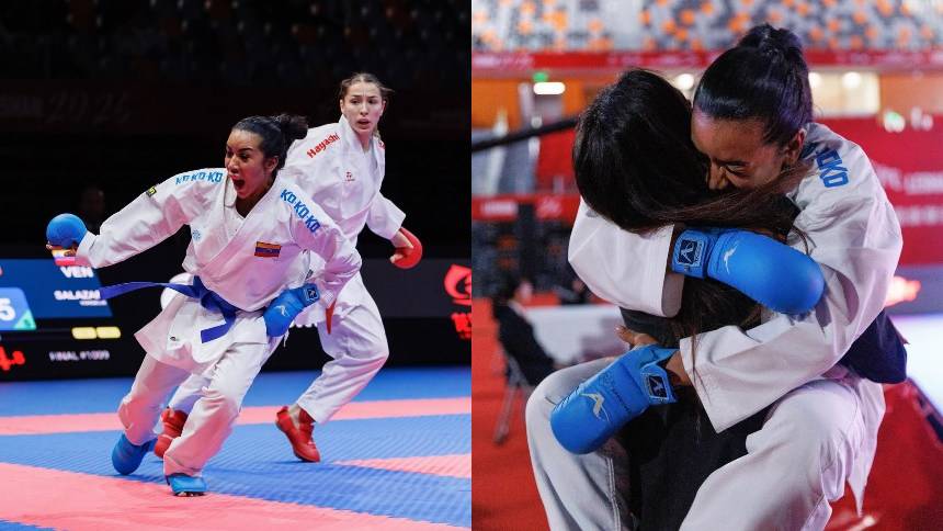 EN VIDEO: La emotiva victoria de la venezolana Yorgelis Carrillo en la Karate Premier League disputada en China