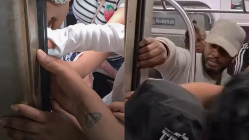 Momentos de profunda angustia y hasta aterrador se vivieron en el metro de Nueva York (EEUU), luego de que una niña de apenas dos años quedara atrapada con una de sus manos en la puerta de un tren.  