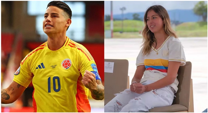 James Rodríguez prometió a Antonella Petro regalarle su camiseta: Fotos cortesía Winsports.co