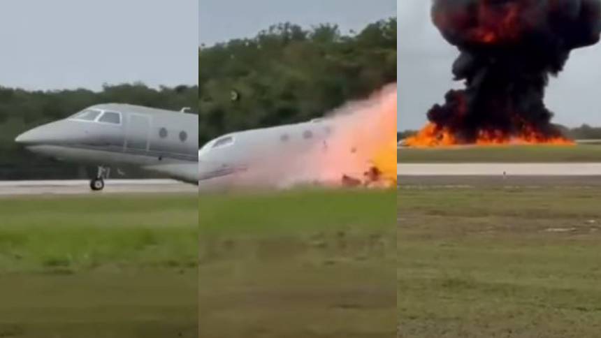 VIDEO IMPACTANTE: Avión de matrícula estadounidense se estrelló en pleno aeropuerto de Dominicana