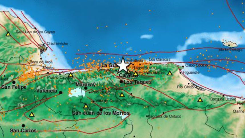 Funvisis reportó nuevo sismo la madrugada de este 19Jul con epicentro a 9 kilómetros de la costa de La Guaira