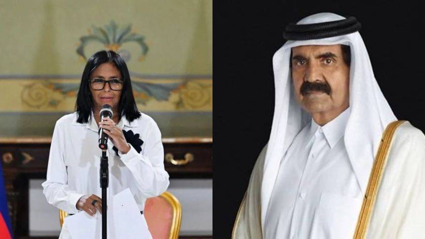 Delcy Rodríguez se pronunció sobre el fallecimiento del exemir de Catar, Hamad bin Khalifa Al Thani