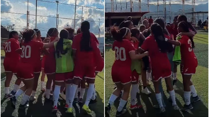 Caracas F.C. Feminino aseguró su pase a la Copa Libertadores. Fotos capturas de vides RRSS.