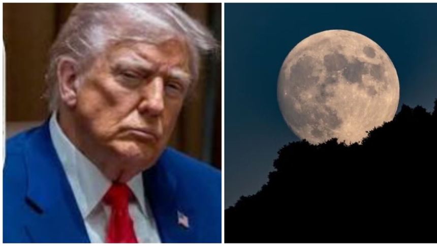 Trump vuelv a causar polémica al declarar que la Luna es de EEUU. Fotos cortesía